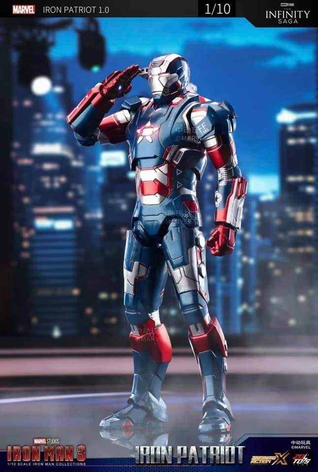 ZD Toys Iron Man - Iron man 3 (III) War Machine/Iron Patriot Action Figure ( No Light Up Function )