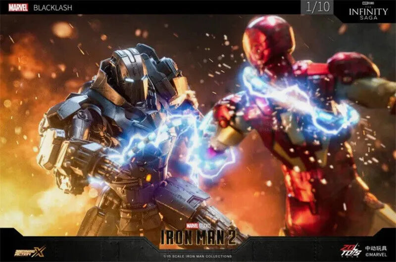 ZD Toys Iron Man 2 (II) - Whiplash Mark 2 Action Figure ( w Light Up Function )