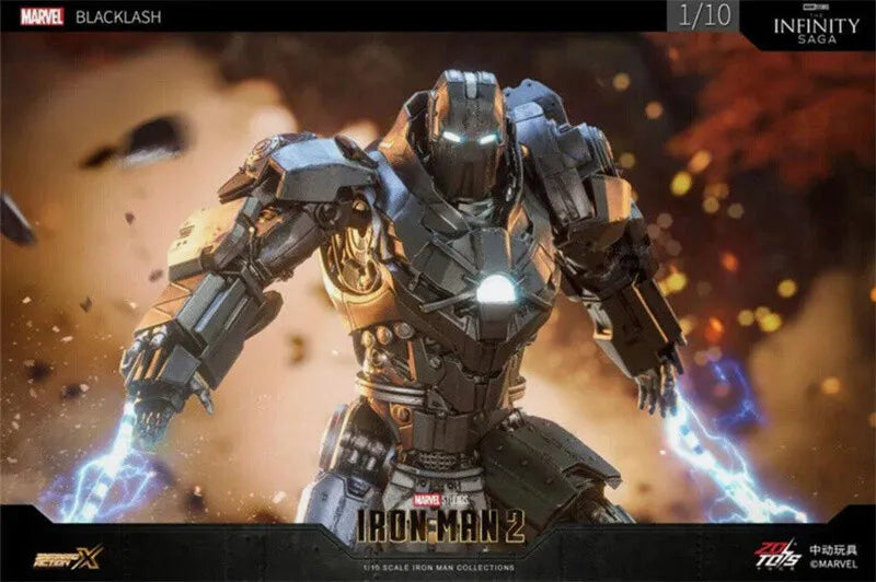 ZD Toys Iron Man 2 (II) - Whiplash Mark 2 Action Figure ( w Light Up Function )