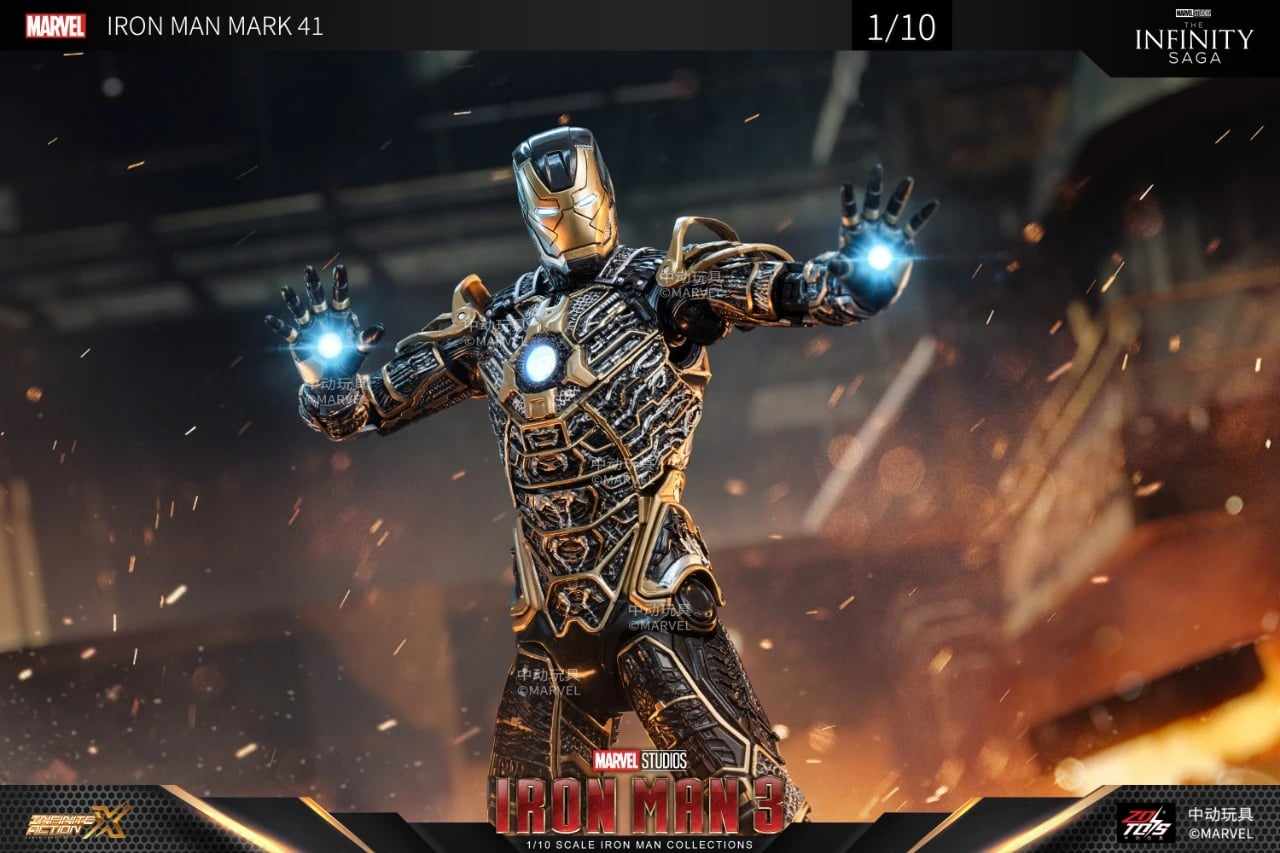 ZD Toys Iron Man 3: Iron Man Mark 41 (Bones) Action Figure (No Light Up Function)