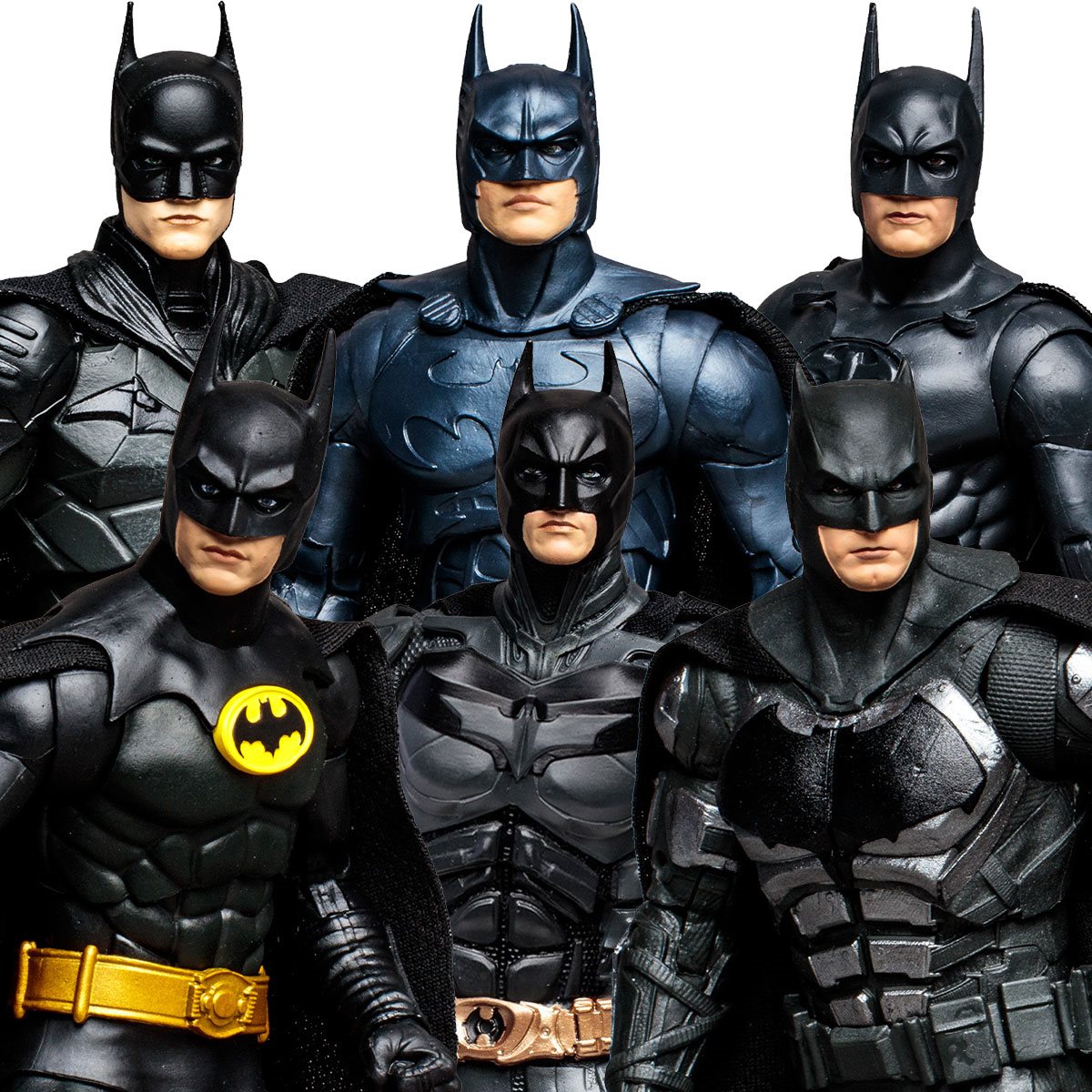 McFarlane Toys DC Multiverse: WB100 Batman The Ultimate Movie Collection - Batman Action Figure 6-Pack