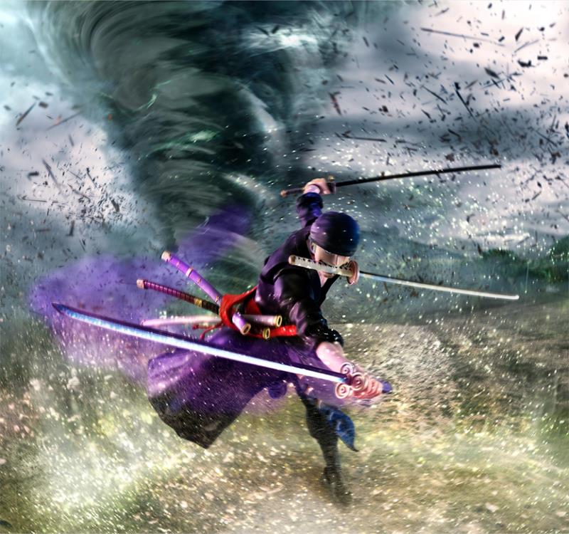 Bandai S.H.Figuarts - One Piece: Roronoa Zoro (The Raid on Onigashima) Action Figure