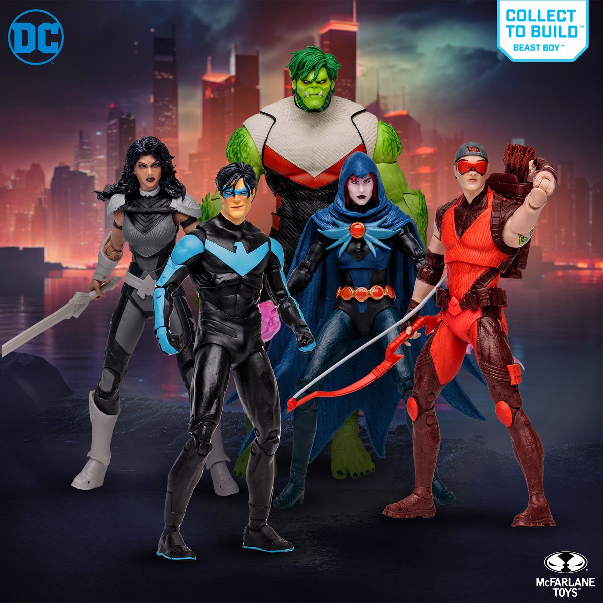 Mcfarlane DC Multiverse: Build-A Wave Titans - Raven Action Figure