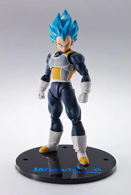 S.H.Figuarts: Dragon Ball Super:  Super Saiyan God Super Saiyan Vegeta - (15th Anniversary Ver.) Exclusive Action Figure