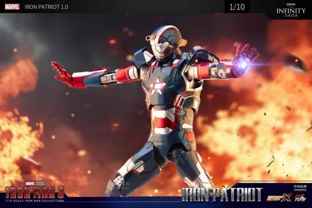 ZD Toys Iron Man - Iron man 3 (III) War Machine/Iron Patriot Action Figure ( No Light Up Function )