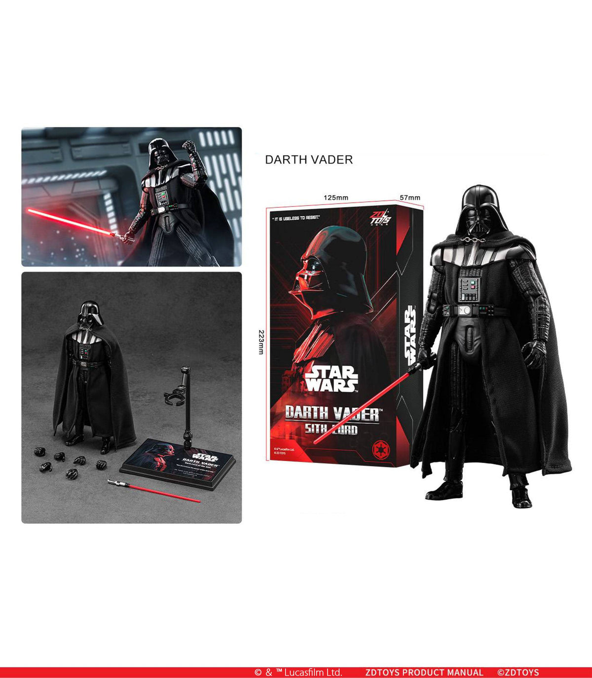 ZD Toys: Star Wars - Darth Vader 1/10 Scale Action Figure