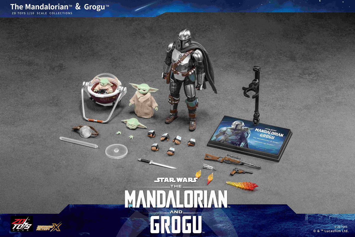 ZD Toys: Star Wars - The Mandalorian & Grogu 1/10 Scale Action Figure Set