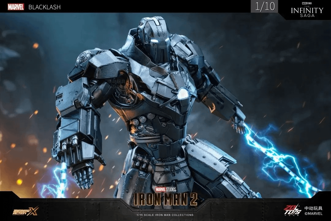 ZD Toys Iron Man 2 (II) - Whiplash Mark 2 Action Figure ( w Light Up Function )