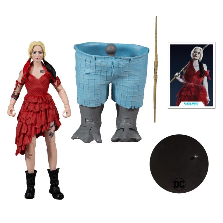 McFarlane Toys DC Multiverse: The Suicide Squad Harley Quinn Action Figure (Collect to Build: King Shark)