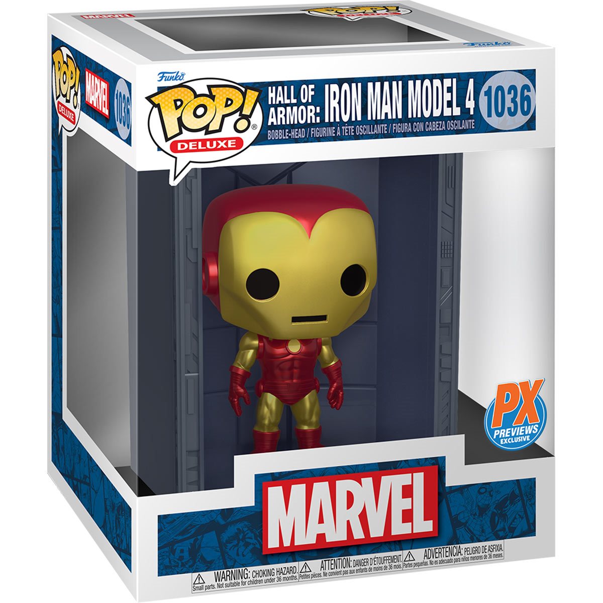 Funko POP! Marvel Iron Man: Hall of Armor - Iron Man Mark 4 Deluxe (Previews Exclusive)