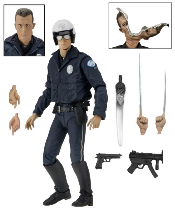 NECA Terminator 2: Judgement Day Ultimate T-1000 (Motorcycle Cop) Action Figure