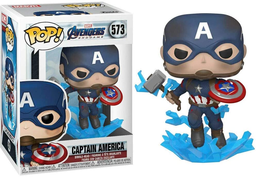 Funko POP! Marvel: Avengers Endgame - Captain America with Broken Shield & Mjoinir