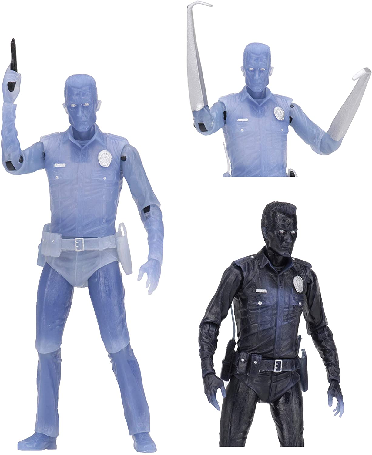 NECA - Terminator 2 - 7" Scale Action Figure - Kenner Tribute - White Hot T-1000