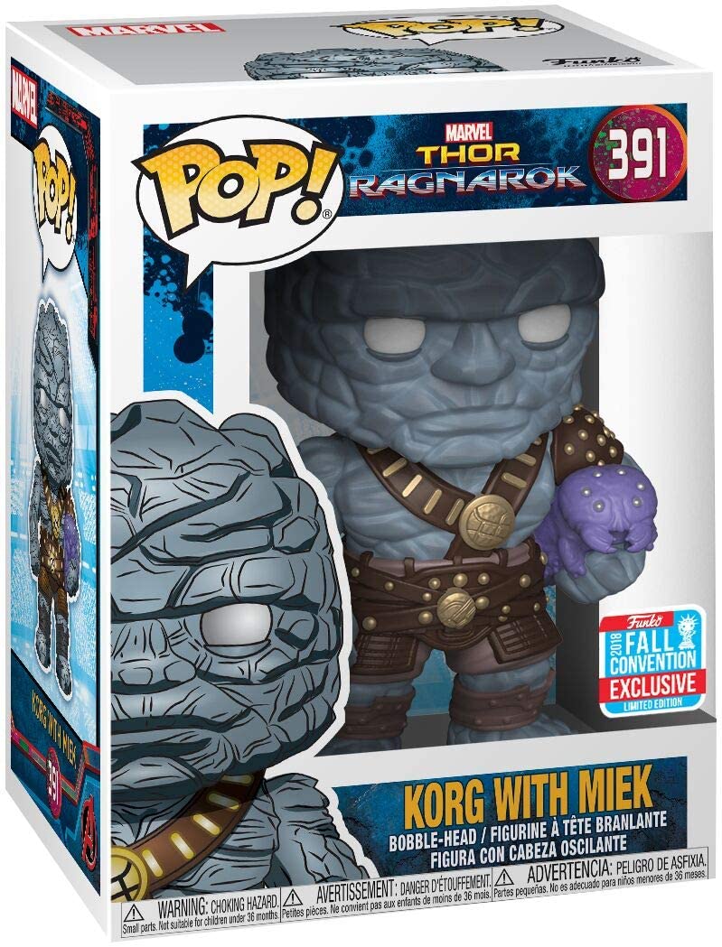 Funko POP! Marvel: Thor Ragnarok - Korg w/Miek Fall Convention Exclusive