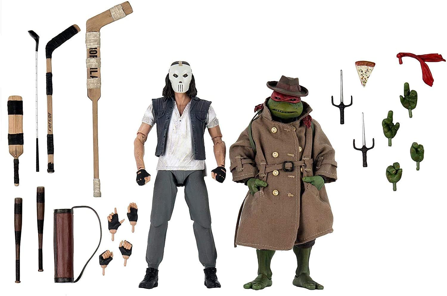 NECA Teenage Mutant Ninja Turtles – Casey Jones & Raphael in Disguise 2 Pack