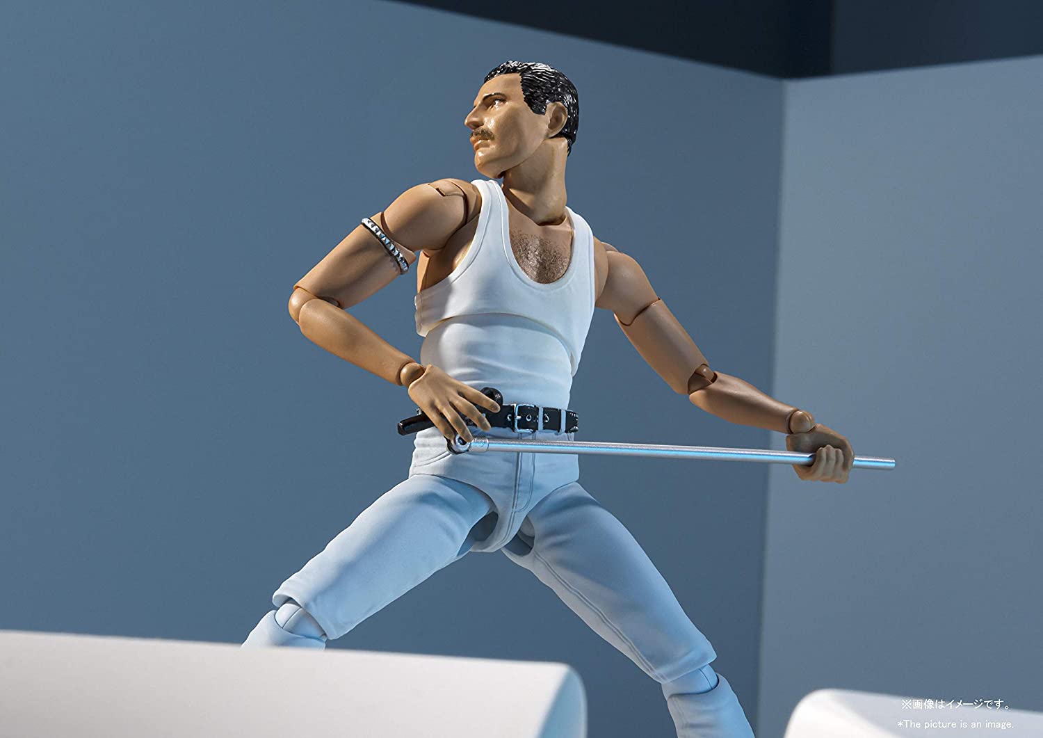 Tamashi Nations Bandai Freddie Mercury Live Aid Ver. Freddie Mercury Action Figure