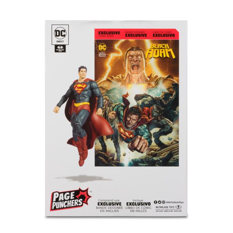 Mcfarlane DC Multiverse : Black Adam Page Punchers - Superman (with Comic)