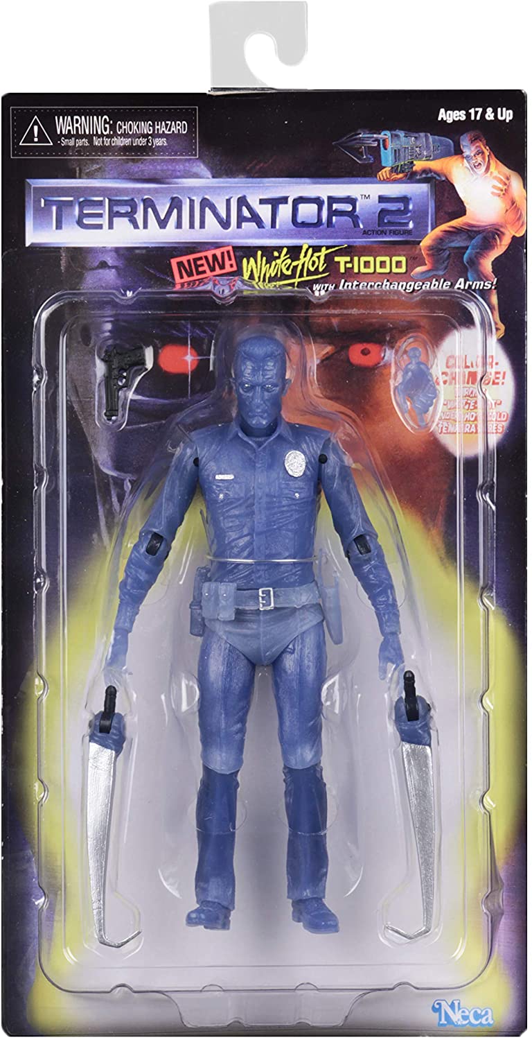 NECA - Terminator 2 - 7" Scale Action Figure - Kenner Tribute - White Hot T-1000