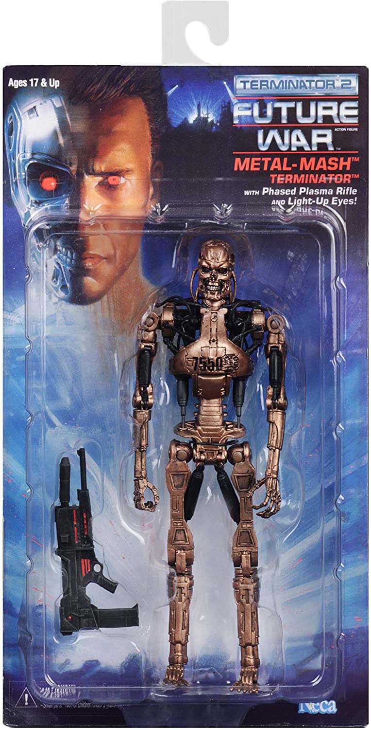 NECA - Terminator 2 - Kenner Tribute - Metal Mash Endoskeleton  Action Figure
