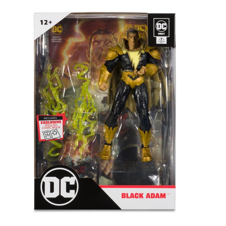 Mcfarlane DC Multiverse : Black Adam Page Punchers - Black Adam (with Comic)