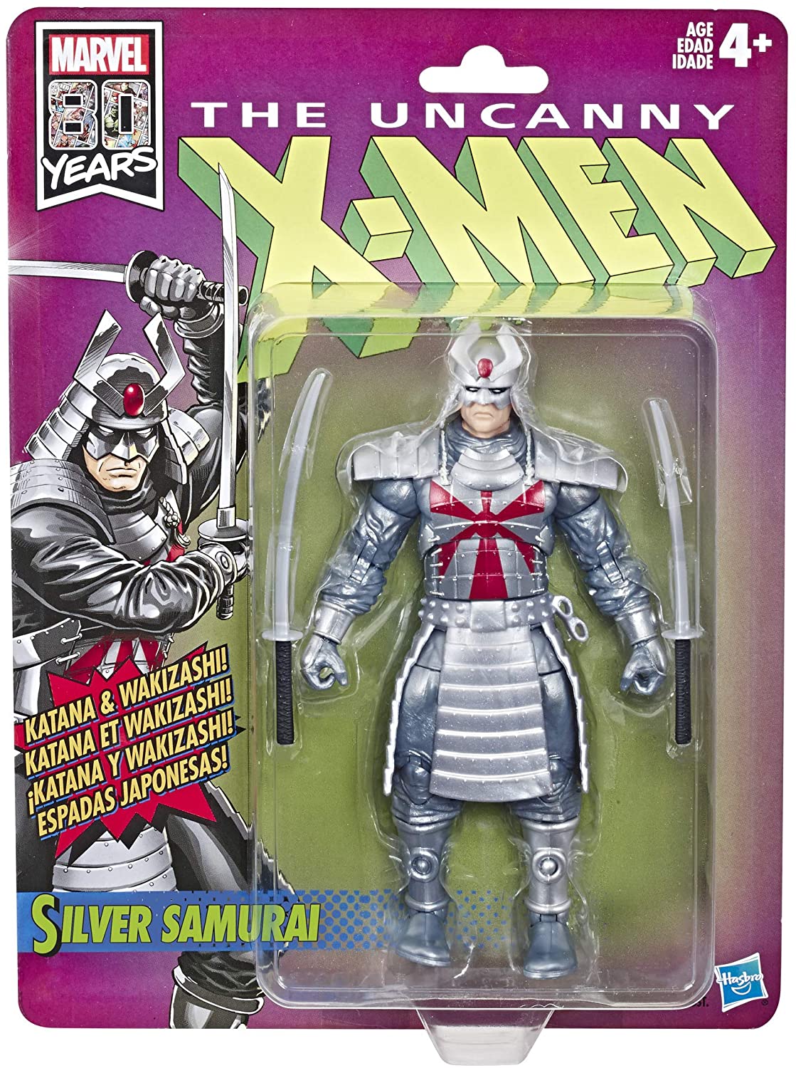 Hasbro Marvel Retro Figure Collection: X-Men - Silver Samurai  Action Figure