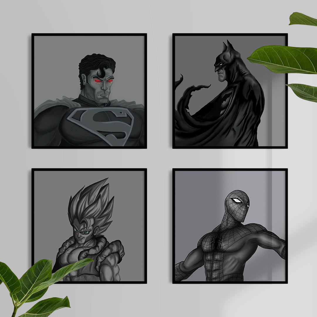 Monochrome series: Spider-Man Art Print