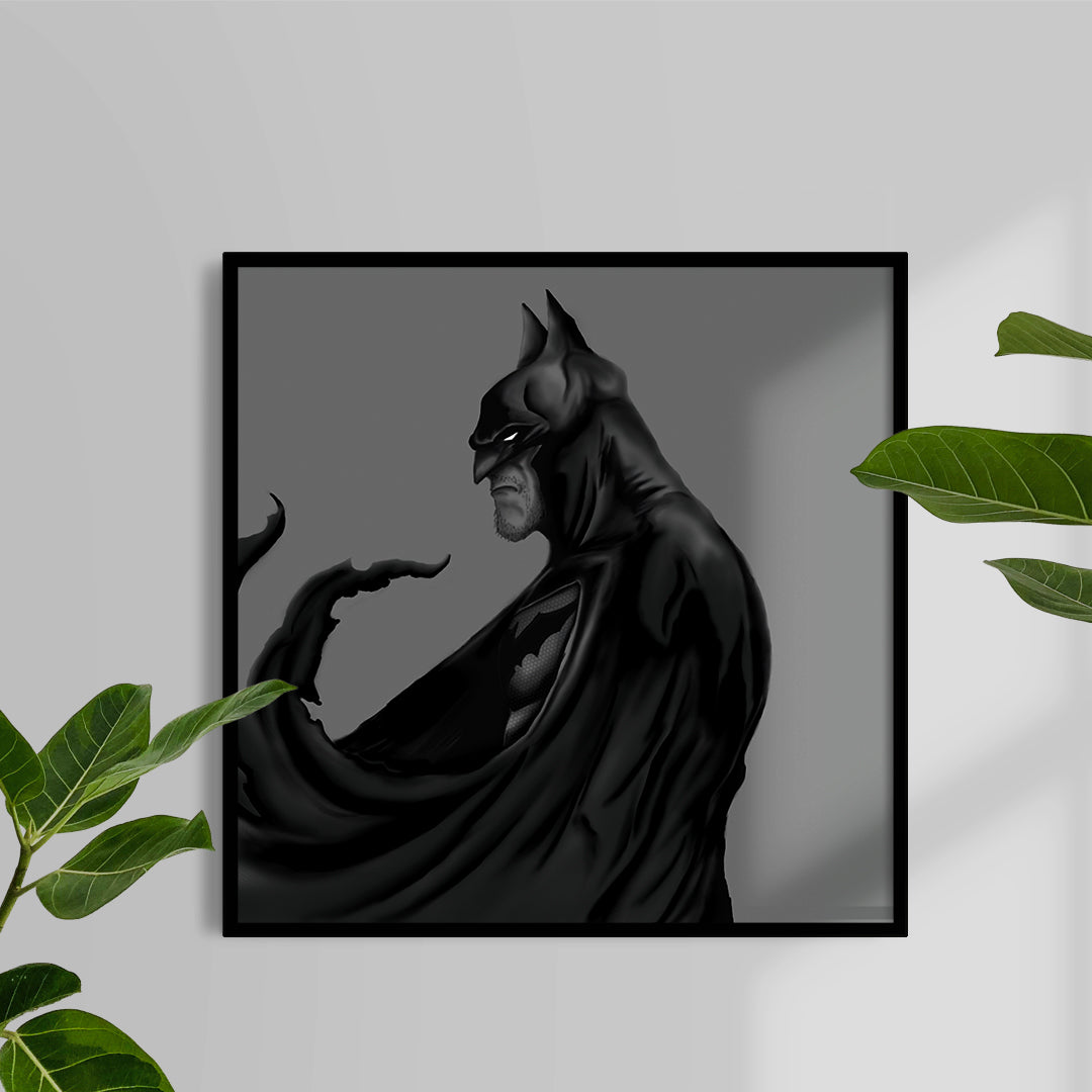 Monochrome series: Batman Art Print