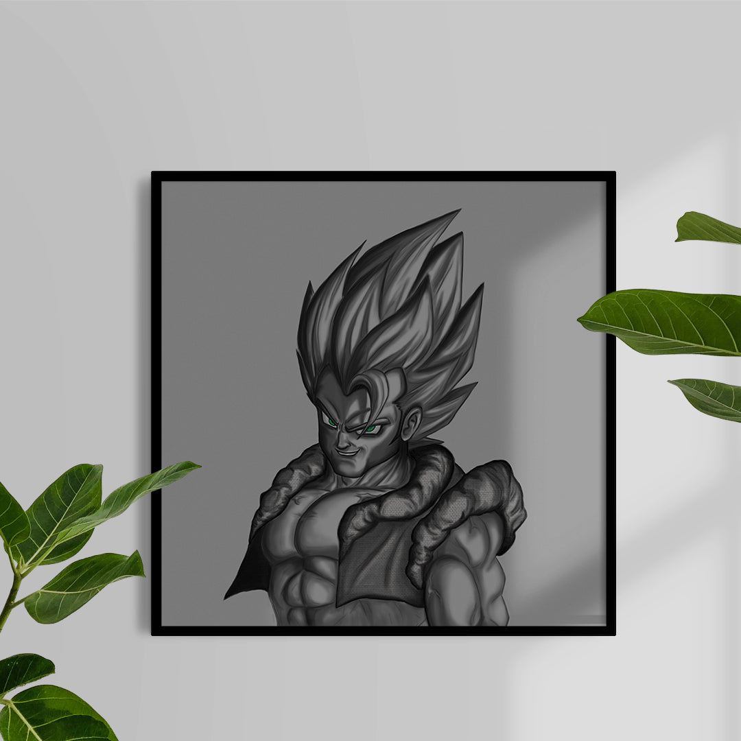 Monochrome series: Gogeta Art Print