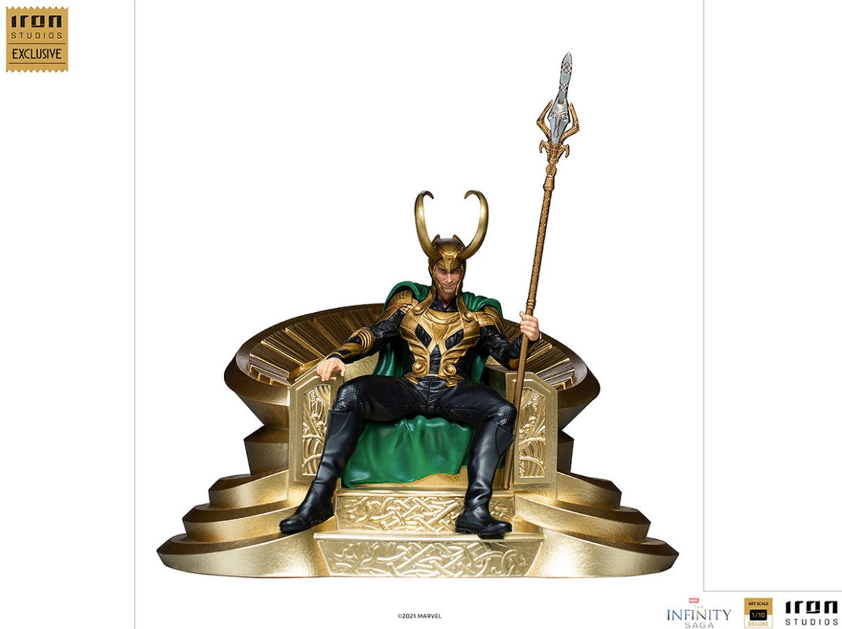 Iron Studios Infinity Saga: Loki on Throne Deluxe 1/10th Scale Statue (2021 CCXP Exclusive)