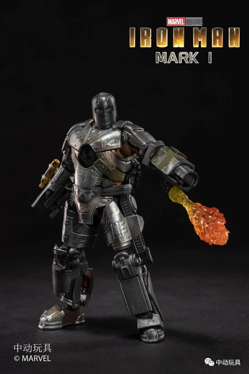 ZD Toys Iron Man Mark I Action Figure ( w Light Up Function )