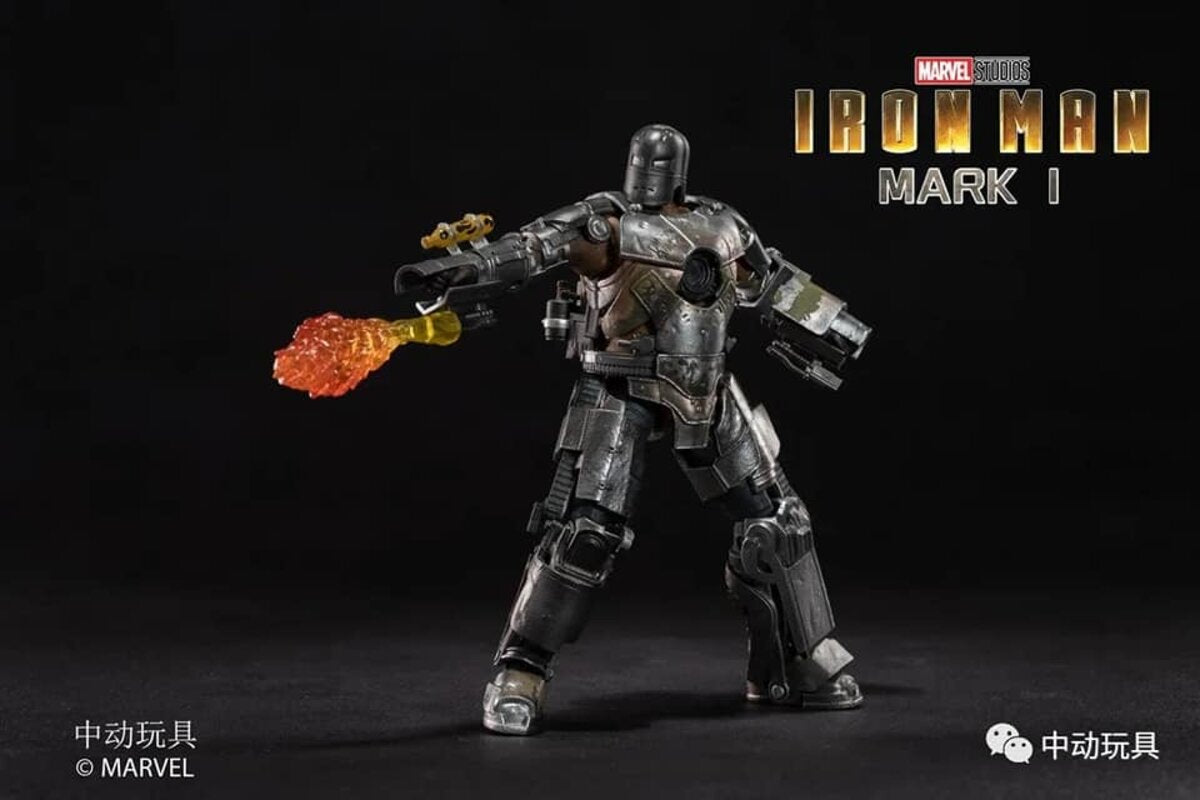 ZD Toys Iron Man Mark I Action Figure ( w Light Up Function )