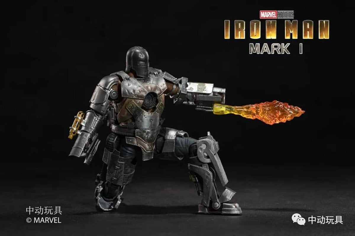ZD Toys Iron Man Mark I Action Figure ( w Light Up Function )