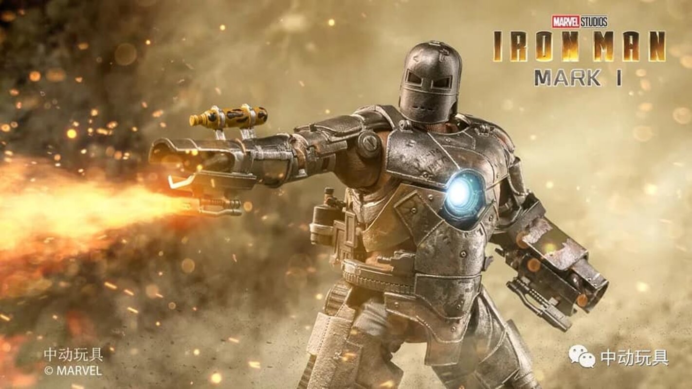 ZD Toys Iron Man Mark I Action Figure ( w Light Up Function )