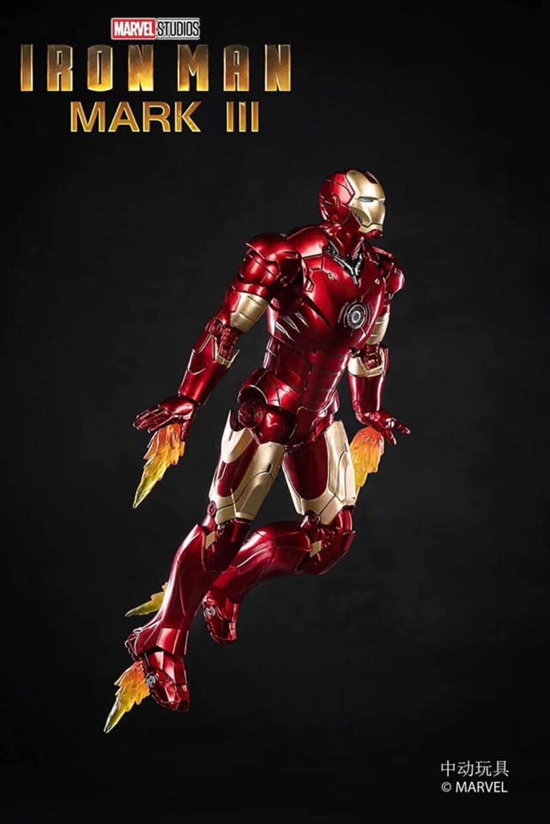 ZD Toys Iron Man Mark III Action Figure ( w Light Up Function )