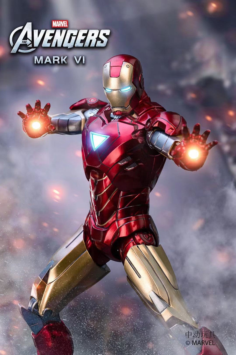 ZD Toys Iron Man Mark VI Action Figure ( w Light Up Function )