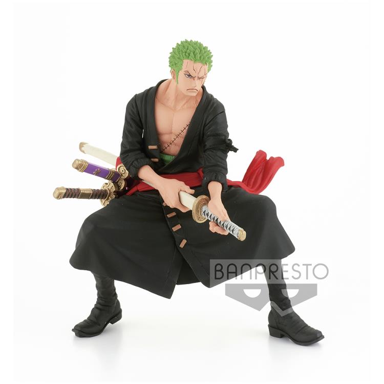 One Piece  Zoro Action Figure 2 Interchangeable Heads  ThePeppyStore