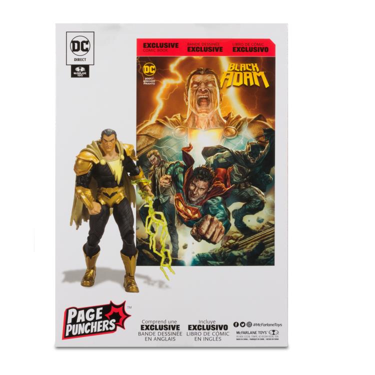 Mcfarlane DC Multiverse : Black Adam Page Punchers - Black Adam (with Comic)