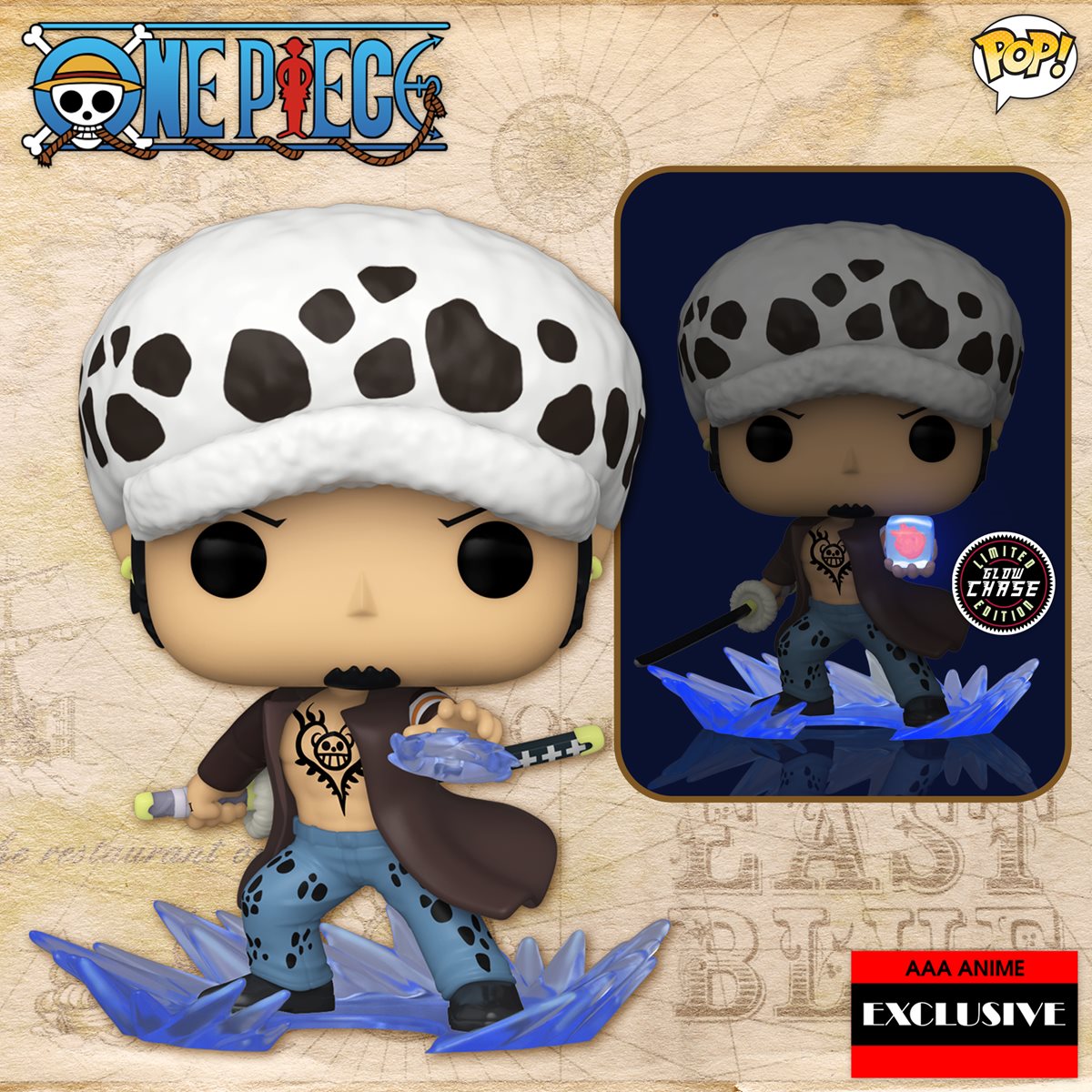 Funko POP! Animation: One Piece - Trafalgar Law Room Attack - AAA Anime Exclusive (CHASE)