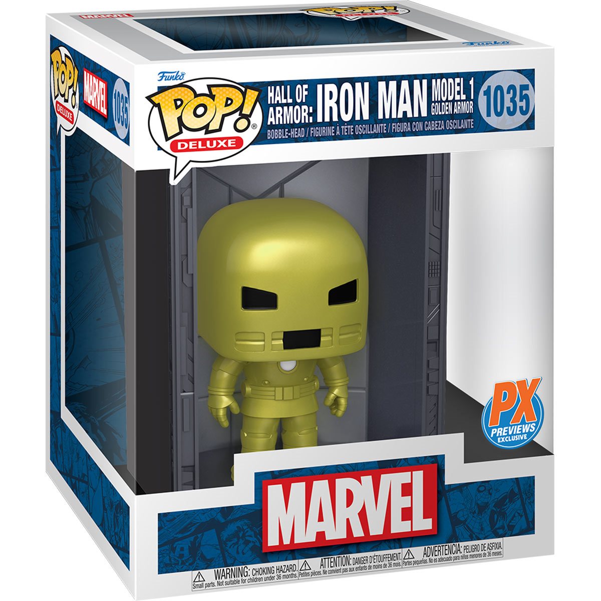 Funko POP! Marvel Iron Man: Hall of Armor - Iron Man Mark 1 Deluxe (Previews Exclusive)