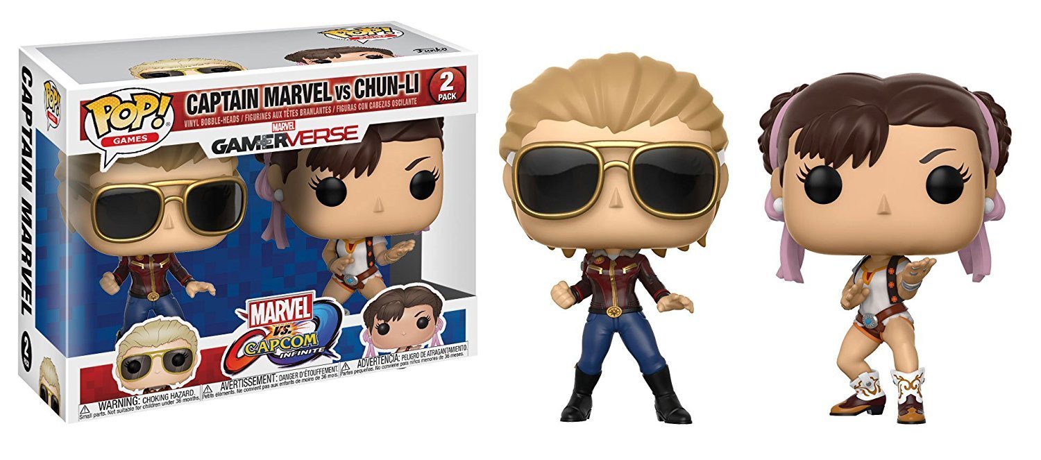 Funko Pop! Games: Capcom-Captain Marvel Vs Chun-Li Collectible Figure - Nerd Arena