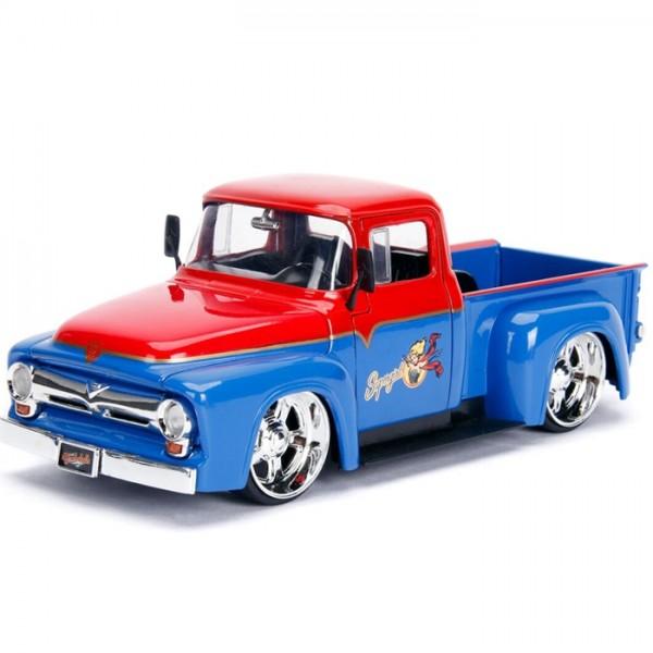 Jada 1:24 Scale DC Bombshell 1956 Ford F100 w/ Super Girl Figure - Nerd Arena