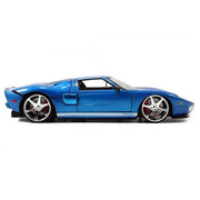 Jada 1:32 Scale - Fast & Furious 2005 Ford GT - M.Blue W/White Stripes Metal Die Cast - Nerd Arena