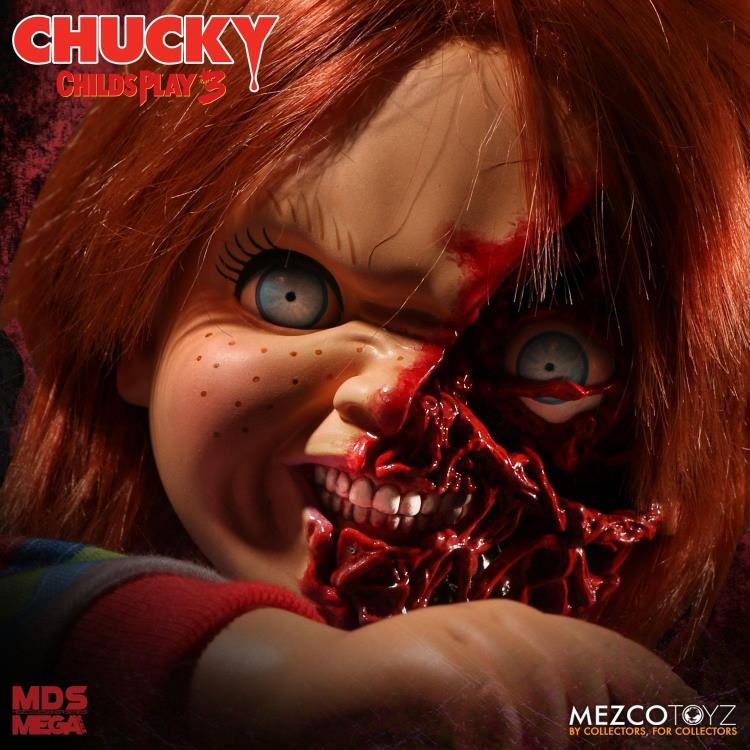 Mezco Designer Series - Child's Play 3 Talking Pizza Face Chucky - Nerd Arena