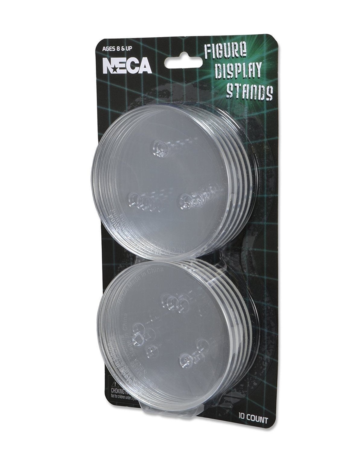 NECA - Action Figure Display Stands, Clear (Set of 10 in Blister) - Nerd Arena