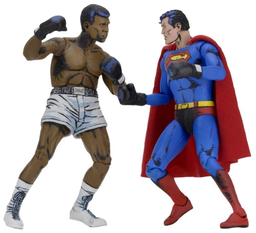 NECA DC Comics Superman vs Muhammad Ali Special Edition Action Figure (2 Pack), 7", multi-colored - Nerd Arena