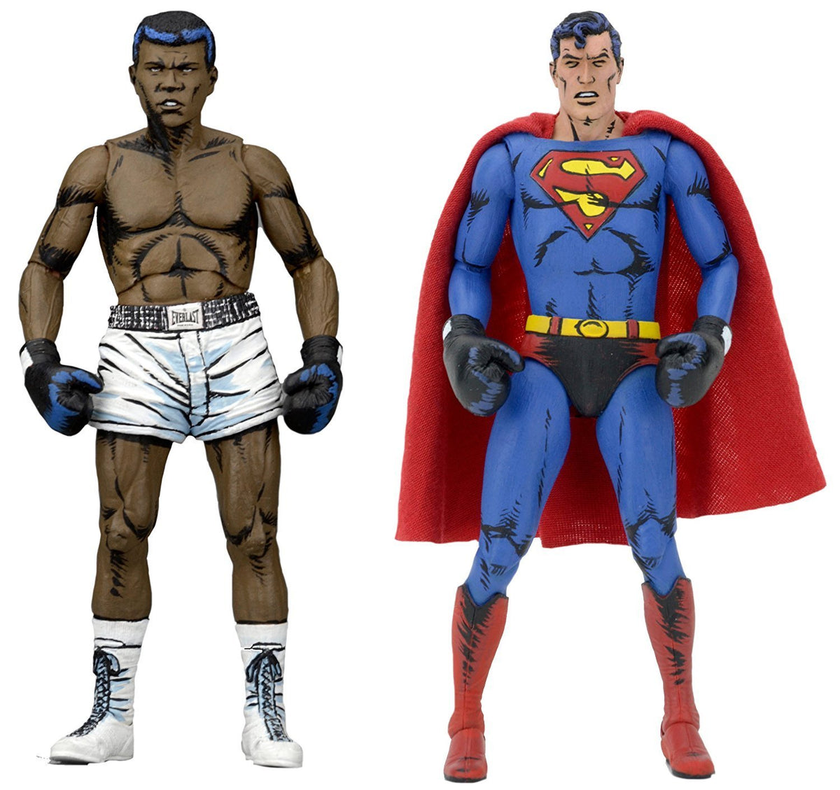 NECA DC Comics Superman vs Muhammad Ali Special Edition Action Figure (2 Pack), 7", multi-colored - Nerd Arena