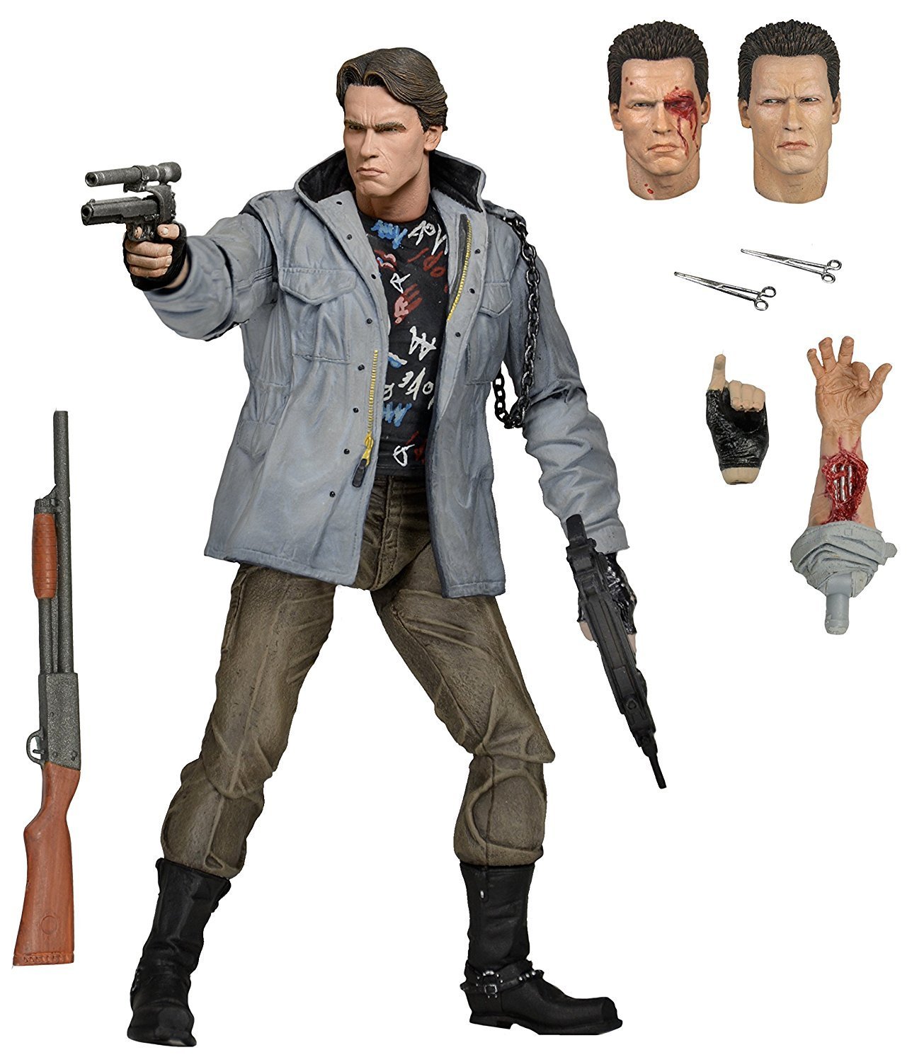 NECA Terminator Scale Ultimate T800 Tech Noir Action Figure, 7" - Nerd Arena